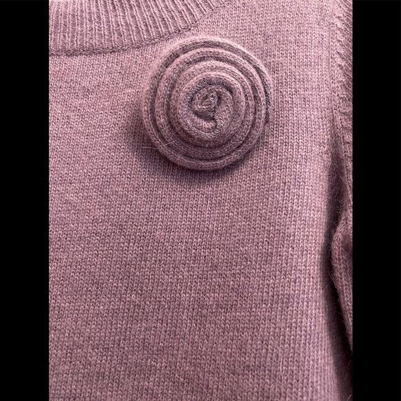 NWT AXCESS A Liz Claiborne Angora Rabbit/Lamb Wool Blend Purple Sweater Sz L - Picture 5 of 10